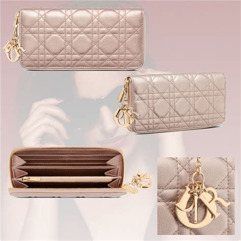 lady dior long wallet|lady dior wallet price.